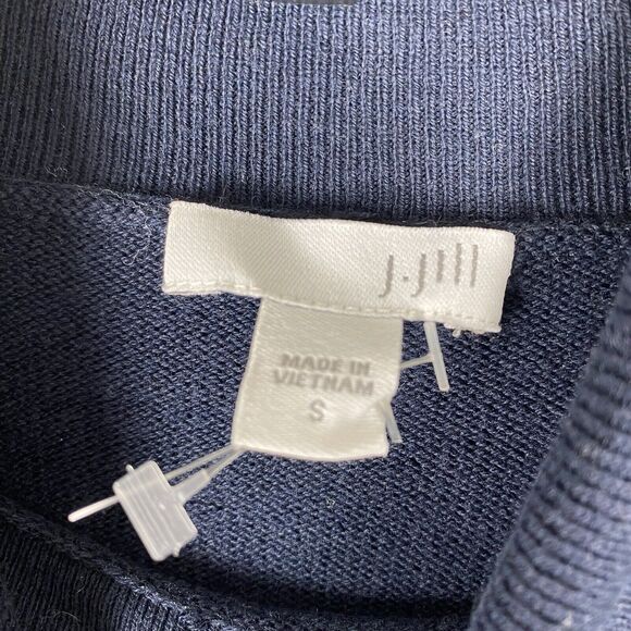 J. Jill sweater Dress Small Navy Blue Knit Turtleneck Minimalist - Picture 5 of 6